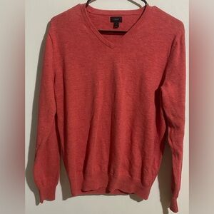 J. Crew Women's Coral V-Neck Sweater